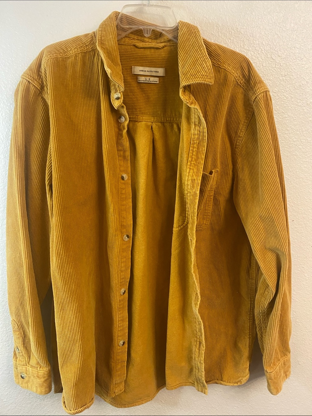 Urban Outfitters Mustard Yellow Corduroy Shirt Jacket